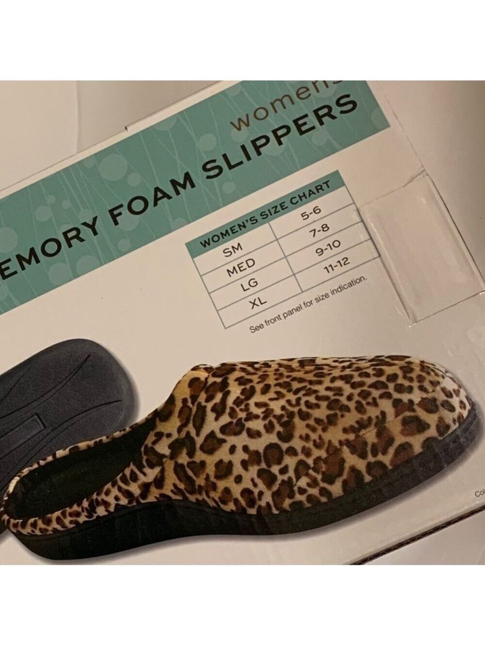 ORDER HOME COLLECTION leopard memory foam slip on non skid sole clog slippers